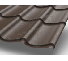 Металлочерепица МП Супермонтеррей (VALORI-20-DarkBrown-0.5)