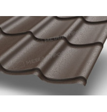 Металлочерепица МП Супермонтеррей (VALORI-20-DarkBrown-0.5)